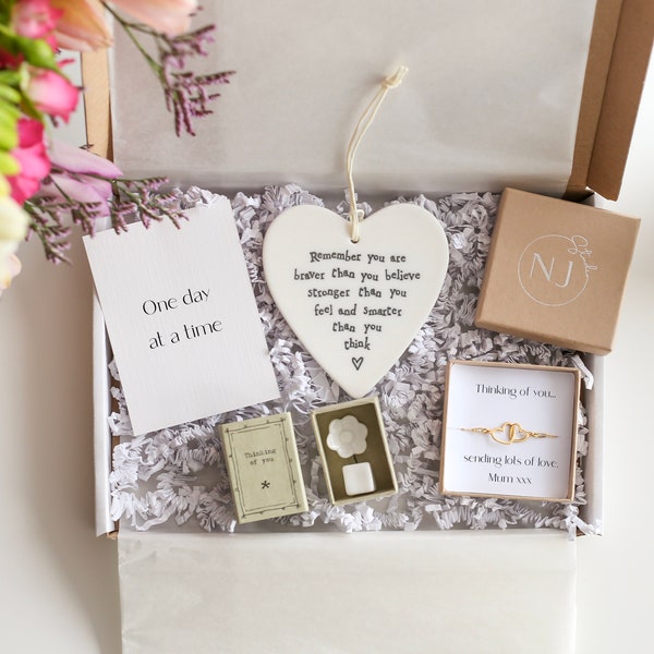 One Day At A Time Gift Box - Get Well Soon, Thinking of You, Sending Love, Stay strong, Positive Mental Heath