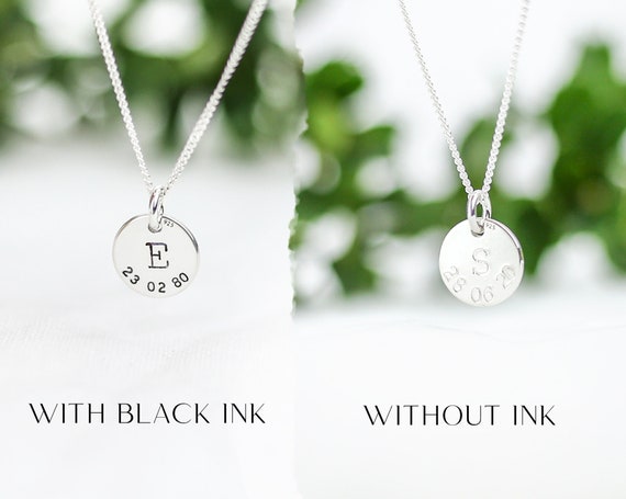 Engraved Inspirational Disc Necklace, Personalise Your Necklace with Custom  Name Date Initials Coordinates Bible Verses 123-2 : Amazon.co.uk: Handmade  Products