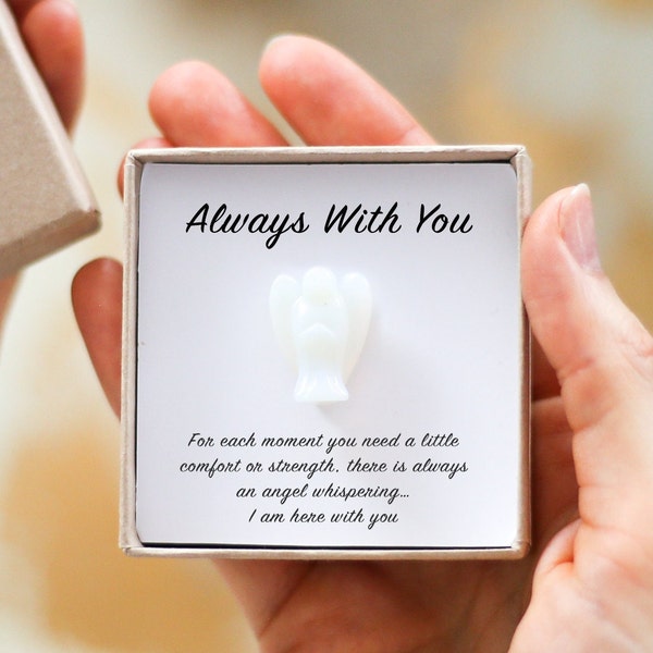 Guardian Angel Keepsake Gift, Thoughtful Gift, Gift For Loss, Memorial Gift, Opalite Pocket Angel Gift, Sympathy Gift, Grief Gift