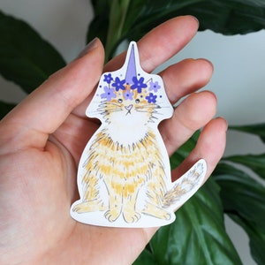 Sticker mignon licorne illustré à la main, respectueux de l'environnement