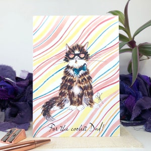 Carte chat, For the Coolest Dad, carte imprimée