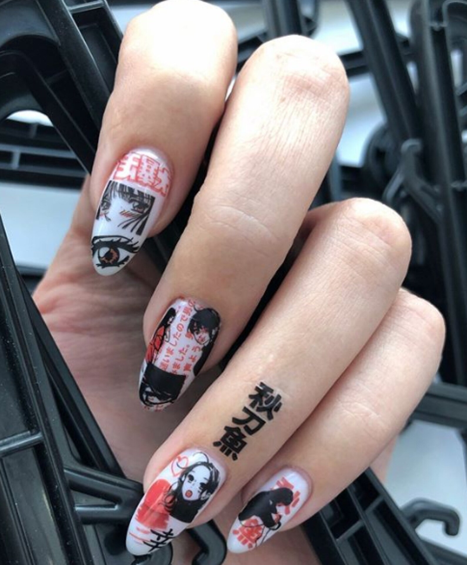 ANIME Nail Decals Stickers Watermarking Art Manicure Beauty Etsy