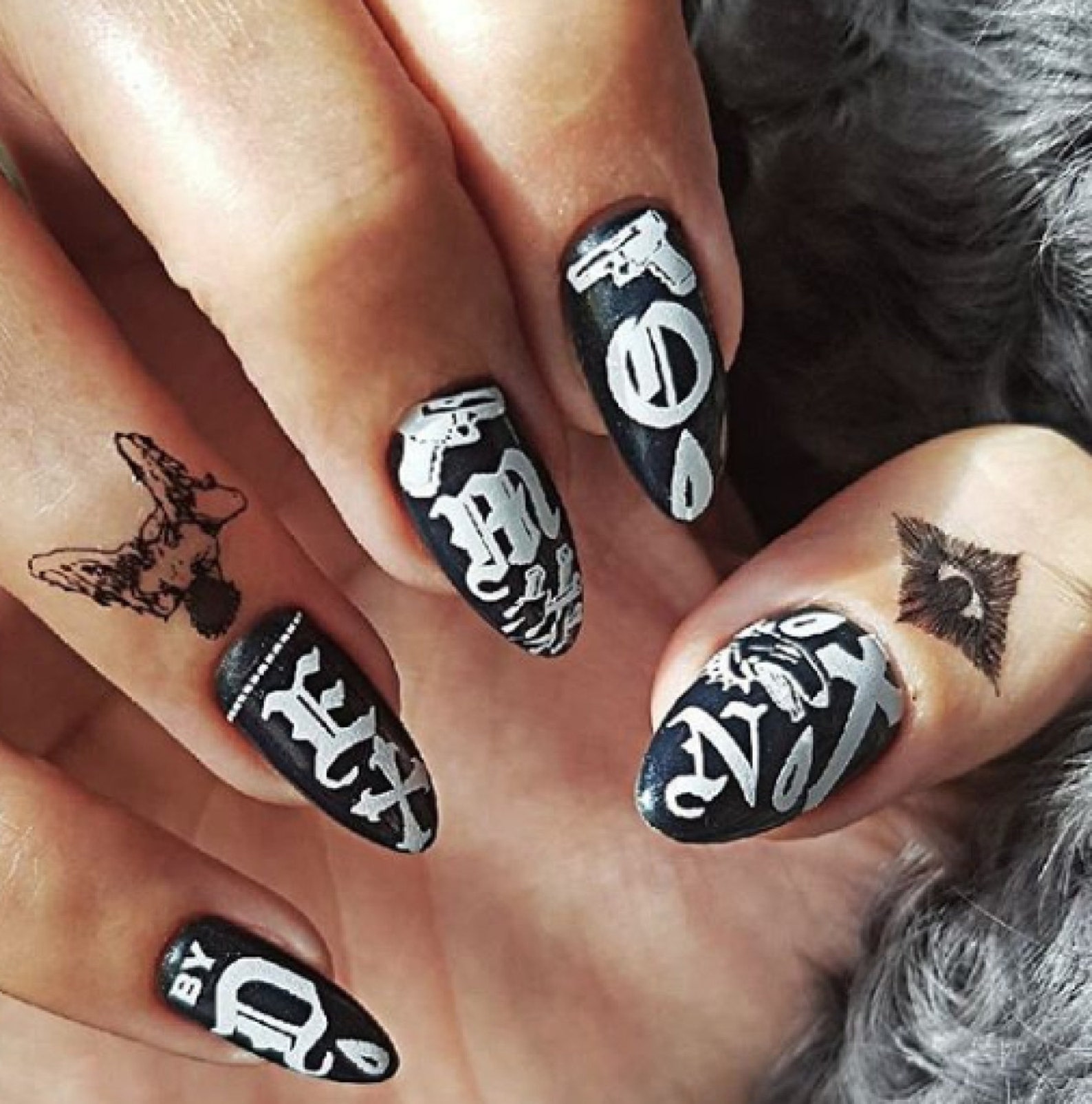 Alphabet Nail Decals Stickers Watermarking Art Manicure Beauty Etsy