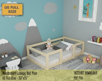 Montessori Toddler Furniture Plans House Bed Von Montessoriplan