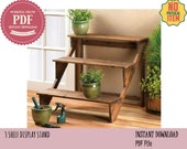 Tiered Plant Stand Plan, DIY Plan for flower stand, Craft Fair Display Stand Plans, Cupcake stand, 3 tier plant stand