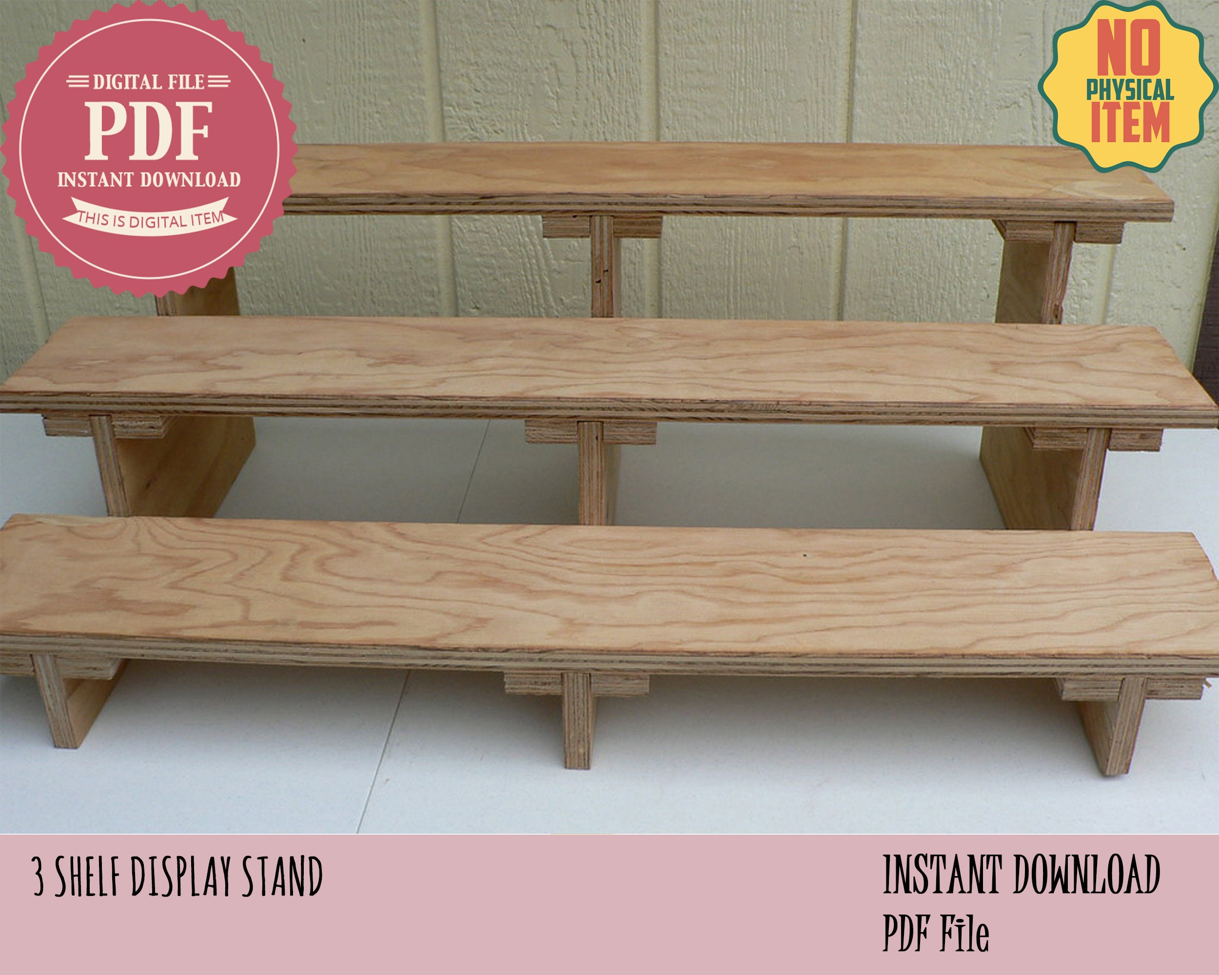Cupcake Stand Plans Craft Fair Display Stand 3shelf Etsy