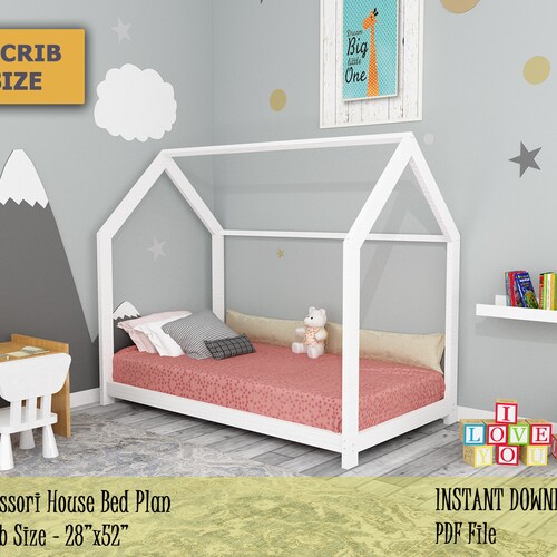 Montessori Canopy Bed Plan Crib Bed Toddler Bed Frame DIY Etsy