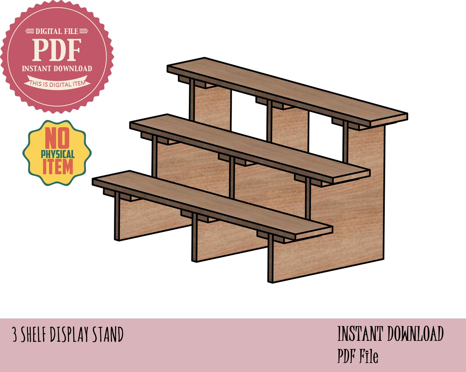 Cupcake Stand Plans Craft Fair Display Stand 3shelf Etsy
