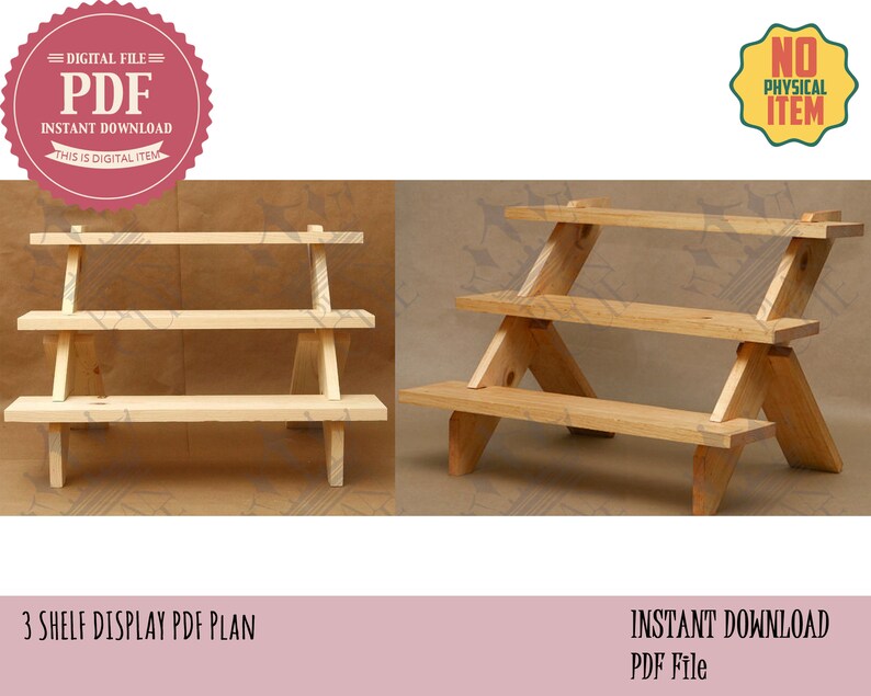 Craft Fair Display Stand Plans Cupcake Stand 3shelf Etsy Canada