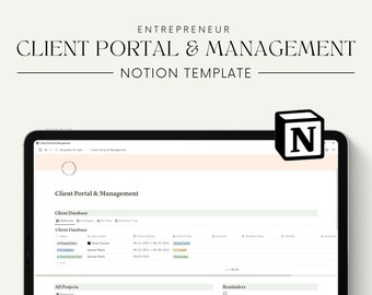 Notion Template Client Portal and Management | Digital Download | Notion Template | Business CRM