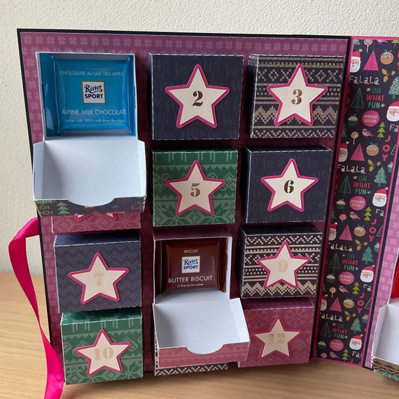 Advent Calendar Mini Ritter Sport digital Cutting File for Silhouette Cameo  and Cricut Machines - Etsy