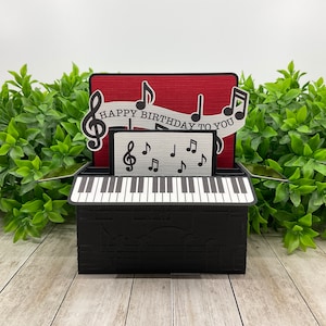 Piano Box Card !Digital Cutting File For Silhouette Cameo and Cricut Machines!
