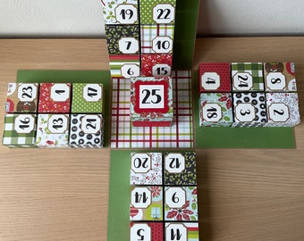 Exploding box Advent calendar !Digital Cutting File For Cricut and Silhouette Cameo!