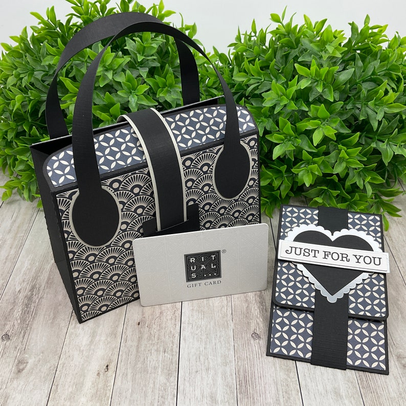 Designer Purse With Giftcard Holder. Digital Cutting File Etsy