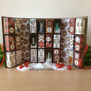 Advent calendar in A4 format. !Digital cutting file for Cricut machines and Silhouette Cameo!