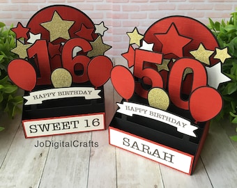 Birthday boxcards !Digital Cutting File!