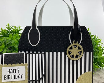 ¡Bolso con tarjeta de regalo/soporte para dinero! ¡Archivo de corte digital para máquinas Silhouette Cameo y Cricut!