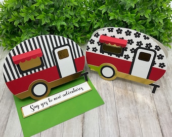 Set of 2 caravan cards !Digital Cutting File!