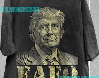 Maglietta vintage Trump FAFO: maglietta unisex con meme della bandiera statunitense