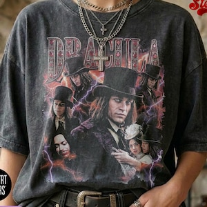 Camiseta de rap pirata de Drácula de los 90, camiseta gráfica de película de terror retro, Gary Oldman Comfort Colors