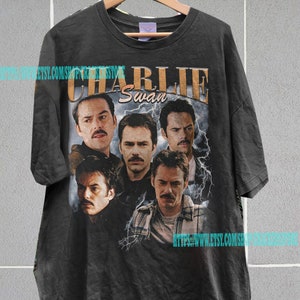 chemise vintage Charlie Swan vintage des années 90, Billy Burke Fan Made Tee - chemise Team Charlie