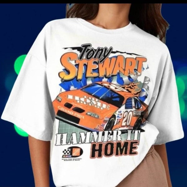 Vintage 90S Tony Stewart  Nascar Racing T Shirt, CRK89