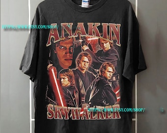 Anakin Skywalker Shirt | Anakin Skywalker Vintage 90' Shirt | Anakin Skywalker Classic Vintage Bootleg Shirt | Anakin Skywalker Tee Red CS01