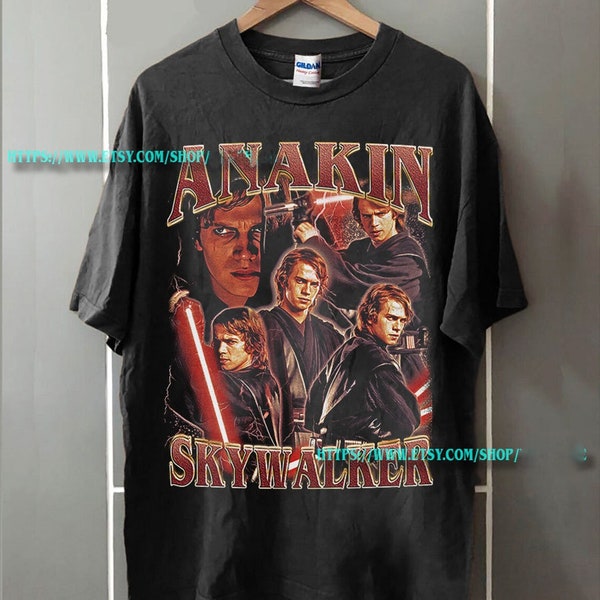 Anakin Skywalker Shirt | Anakin Skywalker Vintage 90' Shirt | Anakin Skywalker Classic Vintage Bootleg Shirt | Anakin Skywalker Tee Red CS01