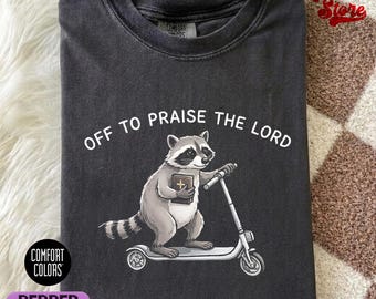 Vintage Raccoon Bible Verse Comfort Colors® Shirt, Christian Faith Graphic Tee