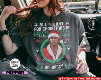 Fitzwilliam Darcy Christmas T-Shirt, Pride and Prejudice Holiday Graphic