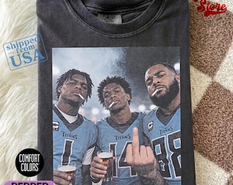 Tennessee Football Trio Bootleg Sweatshirt, Cam Ward, Carnell Tate, Jeffery Simmons (Comfort Colors)