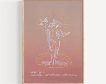 Aphrodite Goddess Print: Love, Beauty, Divine Feminine Art