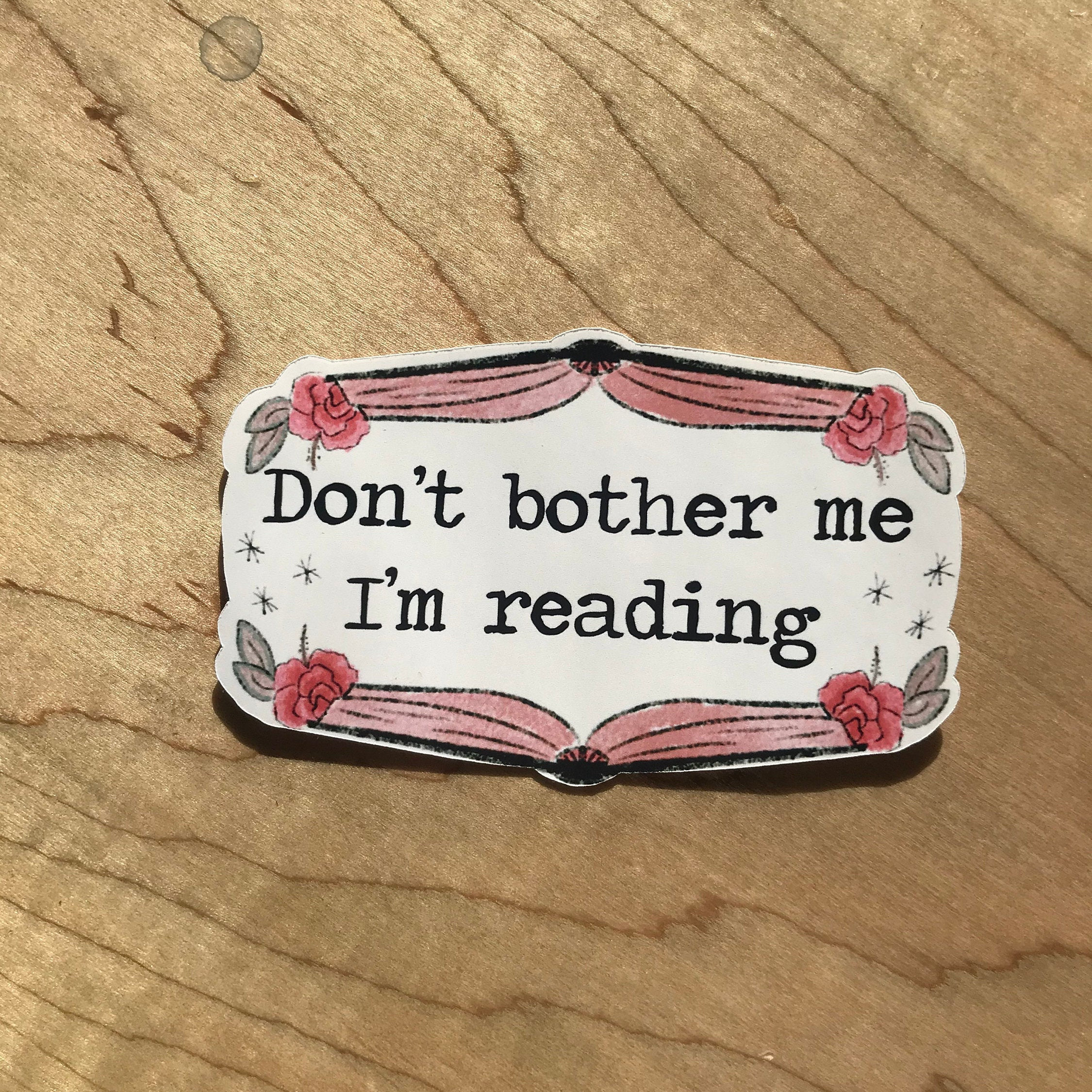 Reading Sticker Book Stickers Gift For Book Lover Reader Etsy