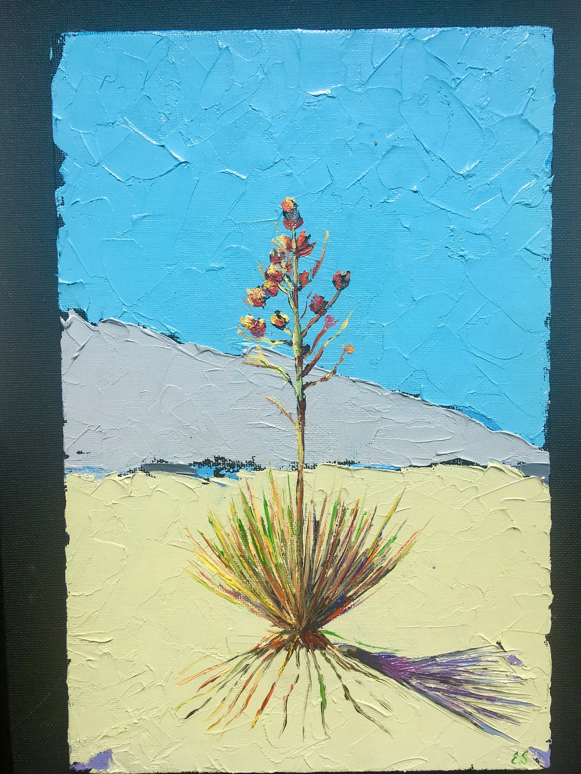 Yucca Painting Wildflower Original Art Desert Painting New Etsy