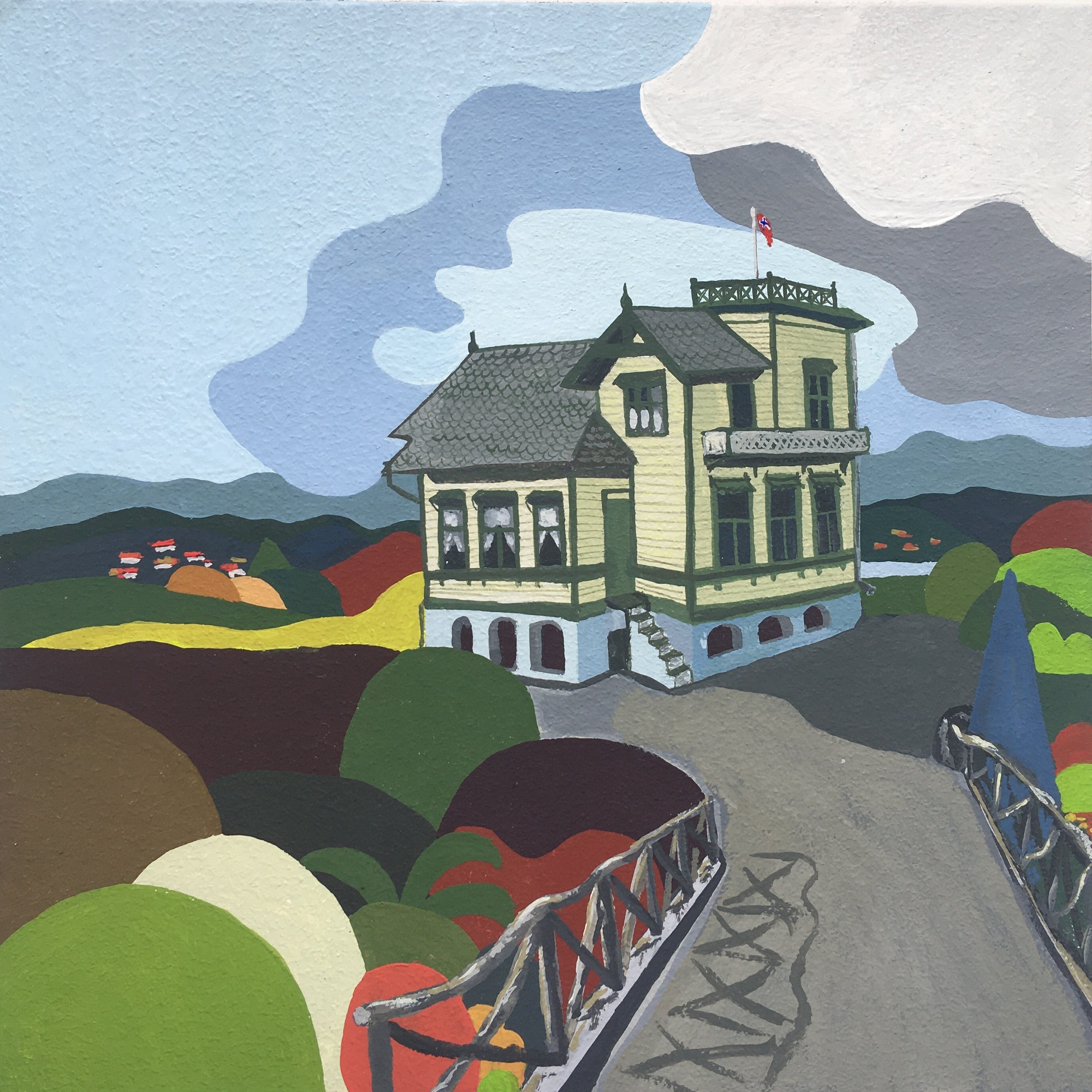 Scandinavian Painting Norway Original Art Minimalism Nordic Etsy