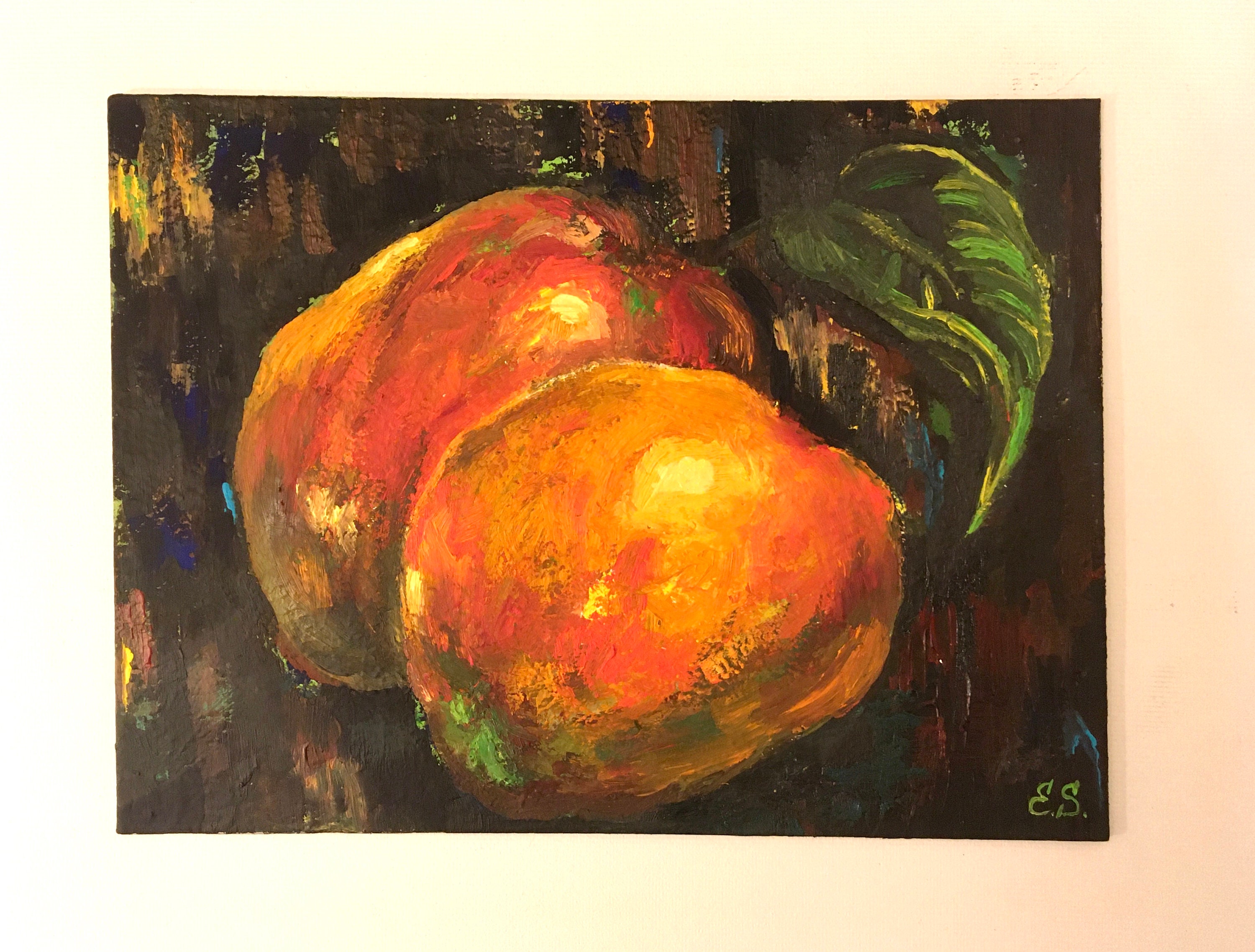 Mango Painting Tropical Fruit Original Art Fruit Still Life Etsy