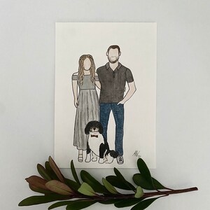 Wedding Watercolor, Watercolor Wedding Portrait, Watercolor Engagement Portrait, Watercolor Family Portrait, Faceless Portrait, Faceless Art