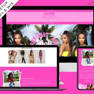 Shopify Theme - Website Design for Shopify,  Wix Website, Shopify Store, Creative Minimal Web Theme, Shopify Template and more