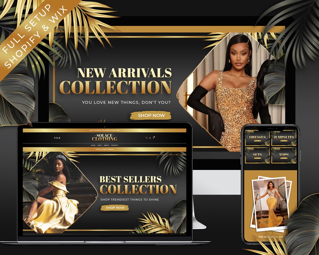 Customize Your Online Store With a Gold and Black Shopify Theme and ...