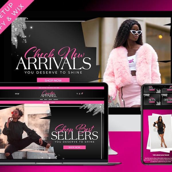 Clothing Website Wix Template Etsy