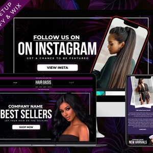 Dark Shopify Theme - Ecommerce Boutique - Black Women in Business - Shopify Website - Complete Setup - Shopify 2.0 Theme Template