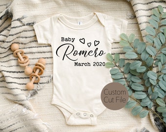 Download Baby Announcement Onesie Svg Etsy