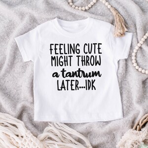 Feeling Cute Might Throw a Tantrum Later, Idk, Bodysuit SVG, Cut File and PNG Perfect for Baby and Toddler Apparel image 3