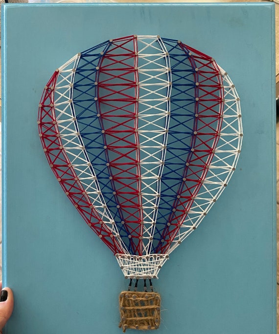 Hot Air Balloon (Americana) String Art