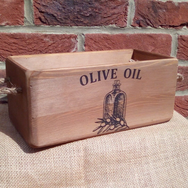 Wooden Box With Rope Handles - Etsy