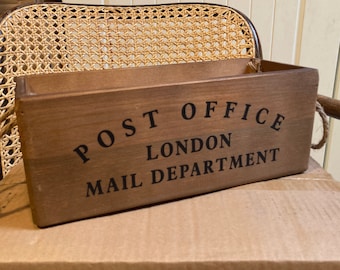 VINTAGE Retro Stand or Hang Mail,letter Organizer and Cubby for