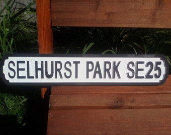 Retro bord Selhurst Park SE25, Crystal Palace-fan cadeau