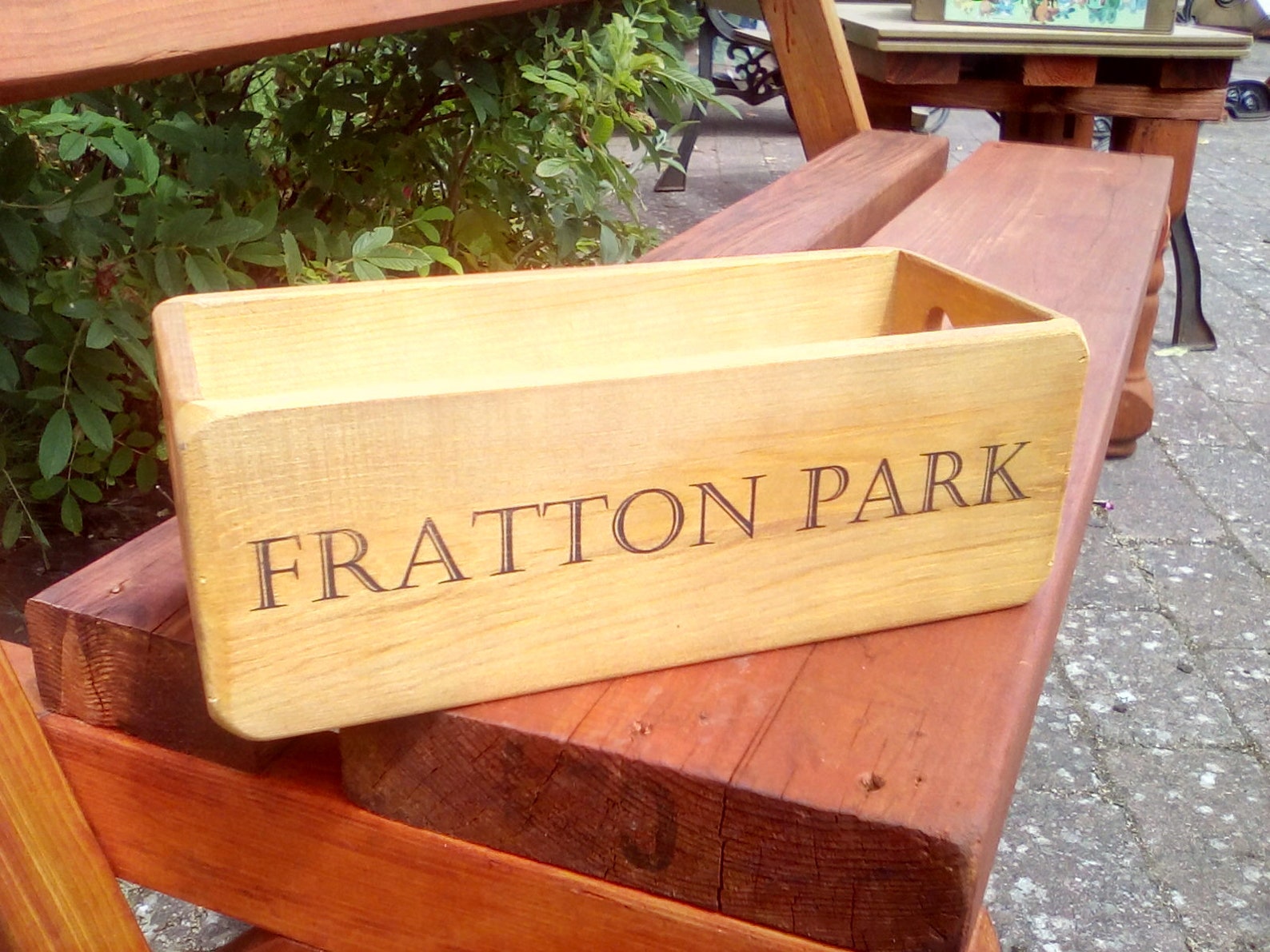 FRATTON PARK Wooden Football Storage Box/crate in a Medium Oak Etsy UK
