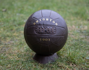 Antique leather style display football with BRIGHTON 1901. Makes a fantastic gift for football fans.