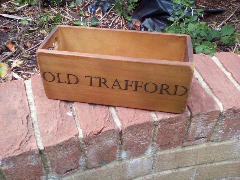 SALE! "OLD TRAFFORD" retro style rustic wooden Manchester United football sign.